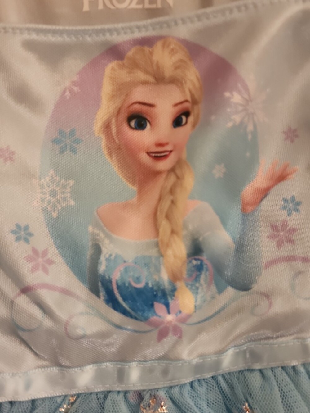 NWT Disney Elsa Sparkle Light Blue Frozen Nightgown 3T - Picture 3 of 5